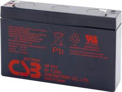 Акумулятор для ДБЖ 6В 7.2 Аг CSB GP672 GP672 фото