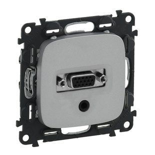 Valena ALLURE Розетка HD 15-Jack 3.5мм Алюміній 754707 фото