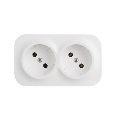 Forix Розетка 2X2К без шторок Білий 782412 фото