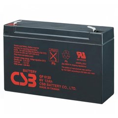 Аккумулятор для ИБП 6В 12 Ач CSB GP6120