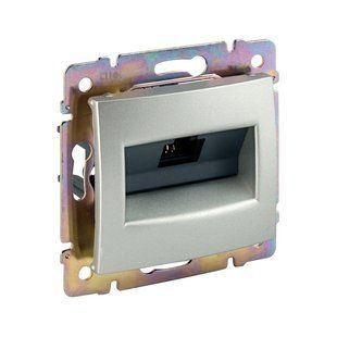 Valena Розетка RJ45 категория 6 FTP на винтах Алюминий 770232 фото