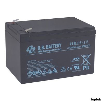 Аккумулятор для ИБП 12В 15 Ач B.B. Battery HR 15-12 HR15-12/T2 фото