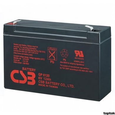 Аккумулятор для ИБП 6В 12 Ач CSB GP6120 GP6120 фото