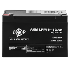 Аккумулятор 6 В 12 Аг LogicPower LPM 6-12 4159 фото