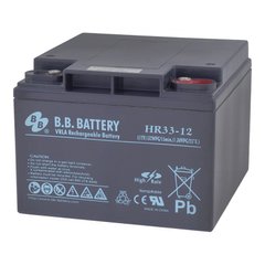 Аккумулятор для ИБП 12В 33 Ач B.B. Battery HR 33-12