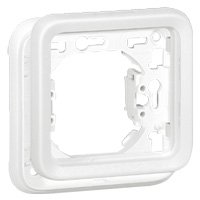 Plexo Рамка-суппорт для встроенного монтажа антибактериальное покрытие 1 пост Белый (070792) 070792 фото