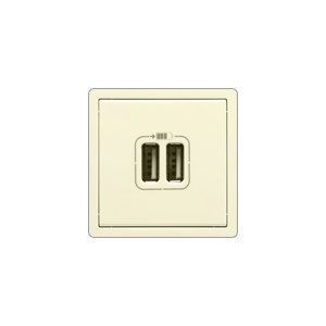 Valena LIFE Розетка USB для зарядки подвійна Слонова кістка 753512 фото