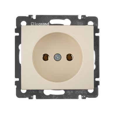 Valena Розетка 2К на винтах 10/16А 230/250В Слоновая кость 774316 фото