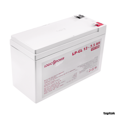 Аккумулятор гелевый 12 В 7.5 Ач LogicPower LP-GL 12-7.5 Silver 2334 фото