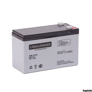 Аккумулятор для ИБП 12В 7,2 Ач Challenger AS12-7.2 AS12-7.2 фото