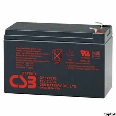 Аккумулятор для ИБП 12В 7.2 Ач CSB GP1272 GP1272 фото