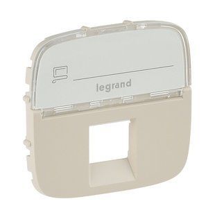 Valena ALLURE Лицевая панель RJ11/RJ45 с текстом Слоновая кость 755476 фото