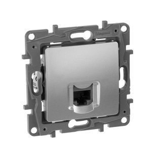 ETIKA Розетка RJ45 категорія 6 UTP Алюміній 672453 фото