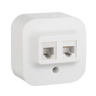 Forix Розетка RJ11 + RJ45 кат5 UTP Белый 782421 фото