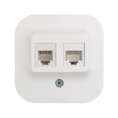 Forix Розетка RJ11+RJ45 кат5 UTP Білий 782421 фото