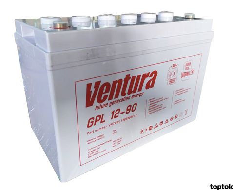 Акумулятор для ДБЖ 12В 90 Аг Ventura GPL 12-90 V-GPL12900 фото