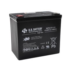 Акумулятор для ДБЖ 12В 55 Аг B.B. Battery MPL 55-12/UPS12200W