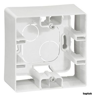 ETIKA Коробка накладного монтажа 1-постовая Белый (672510)
