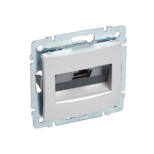 Valena Розетка RJ45 STP 10 GIGA Алюминий 770272 фото