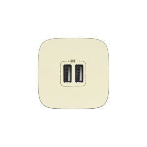 Valena ALLURE Розетка USB для зарядки подвійна Слонова кістка 754996 фото