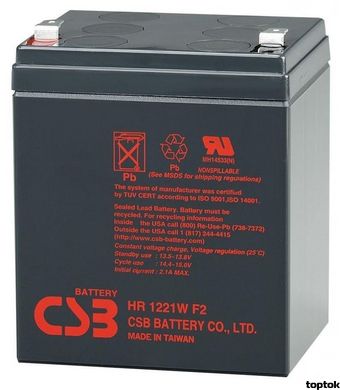 Аккумулятор для ИБП 12В 5 Ач CSB HR1221W HR1221W фото