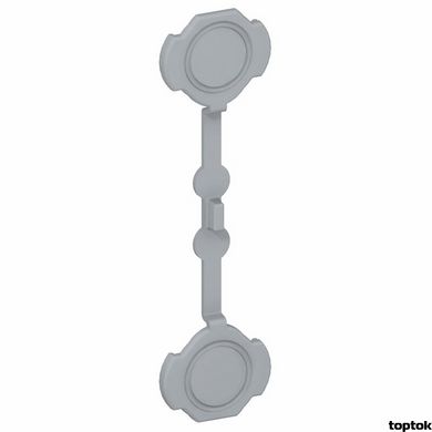 Plexo Комплект з чотирьох ковпачків надягають на головки кріпильних гвинтів Сірий (069598) 069598 фото