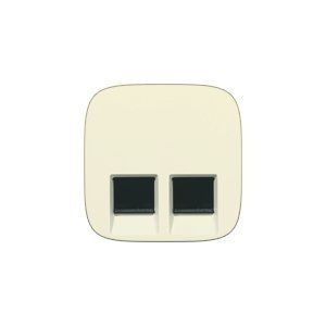 Valena ALLURE Лицевая панель розетки RJ11+RJ45 Слоновая кость 755426 фото