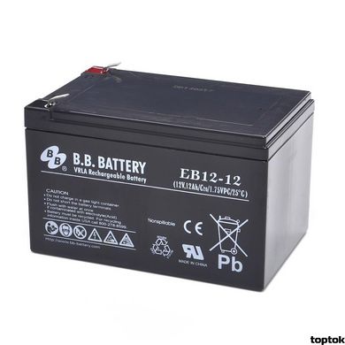 Аккумулятор для ИБП 12В 12 Ач B.B. Battery EB 12-12 EB12-12 фото